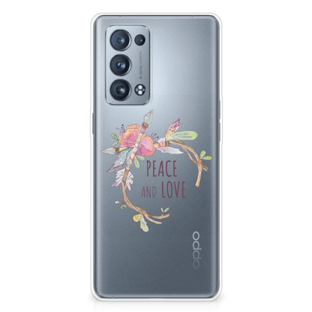 OPPO Reno 6 Pro Plus 5G Telefoonhoesje met Naam Boho Text