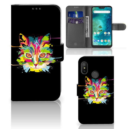 Xiaomi Mi A2 Lite Leuk Hoesje Cat Color