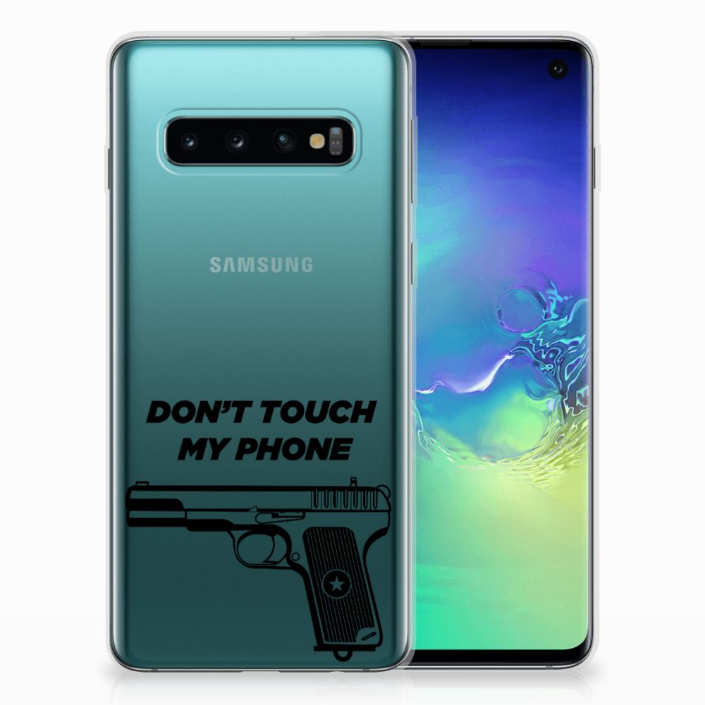Samsung Galaxy S10 Silicone-hoesje Pistol DTMP