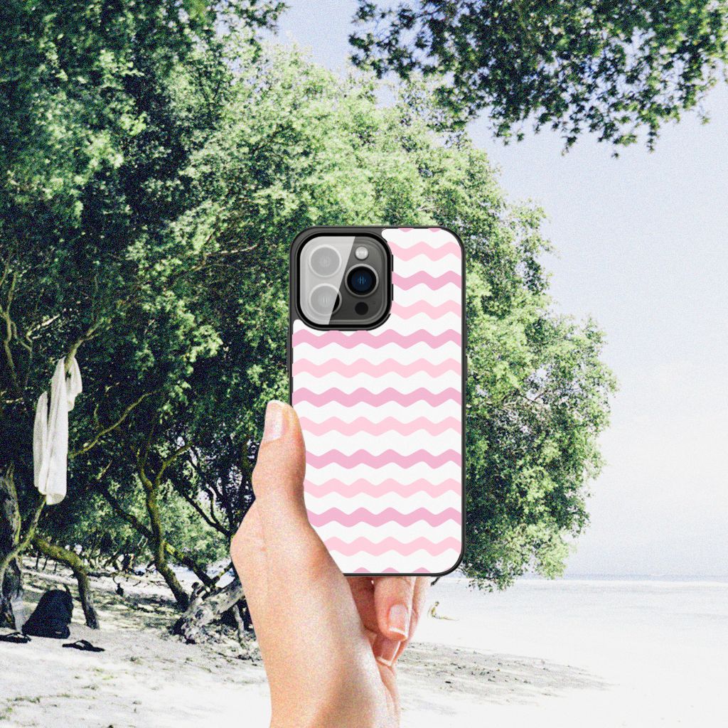 iPhone 13 Pro Back Case Waves Roze B2C Telecom