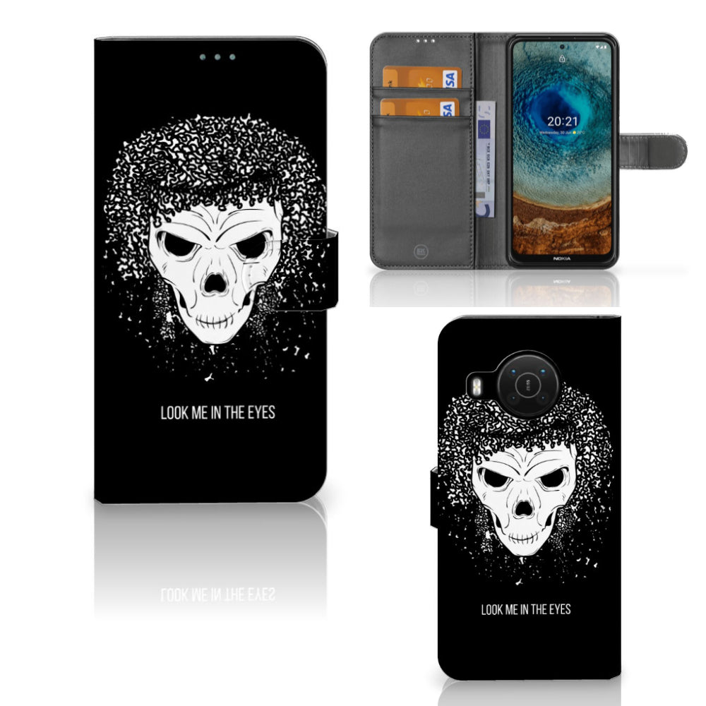 Telefoonhoesje met Naam Nokia X10 | Nokia X20 Skull Hair