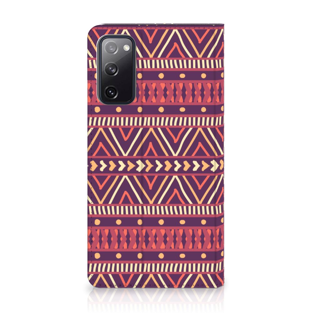 Samsung Galaxy S20 FE Hoesje met Magneet Aztec Paars - B2C Telecom