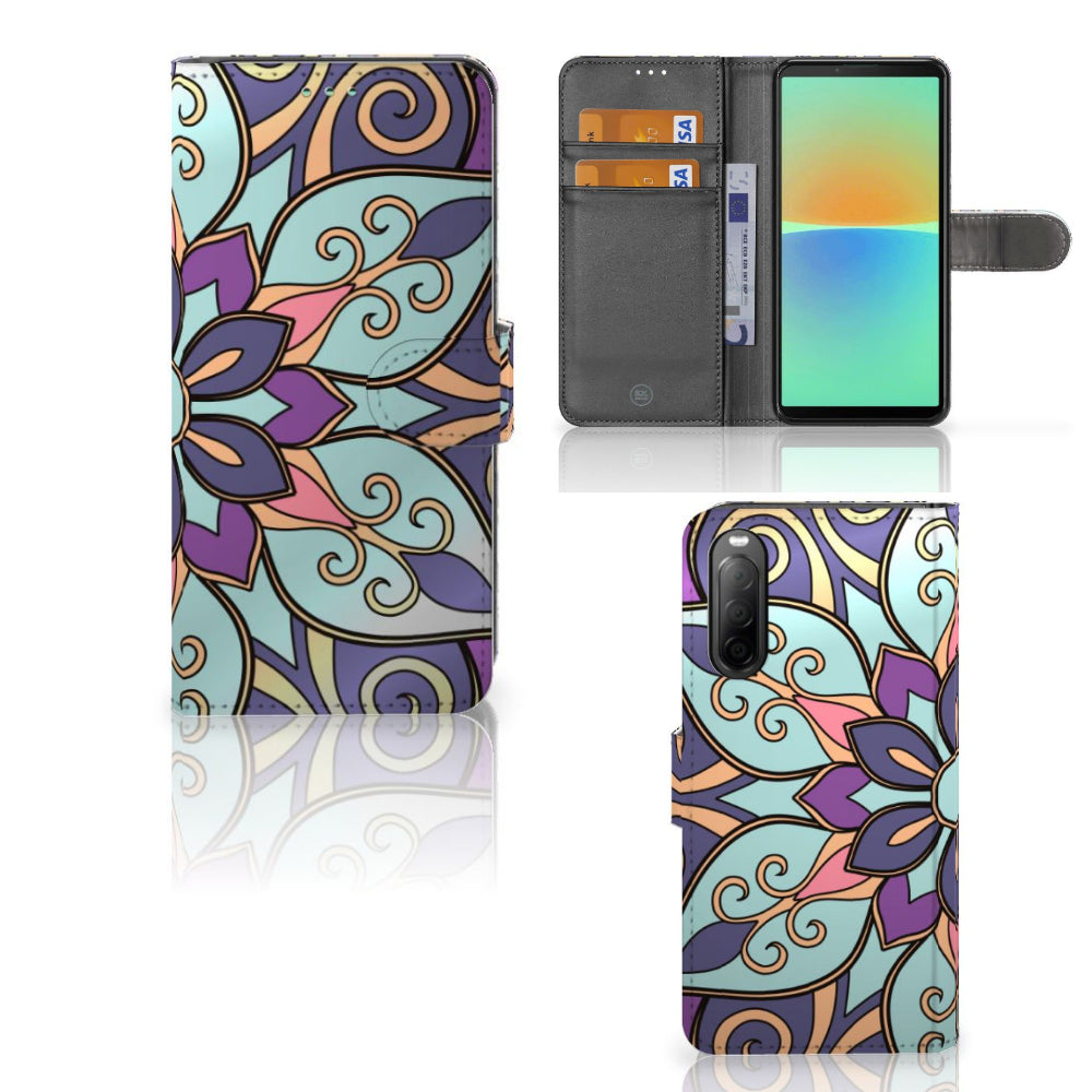 Sony Xperia 10 IV Hoesje Purple Flower