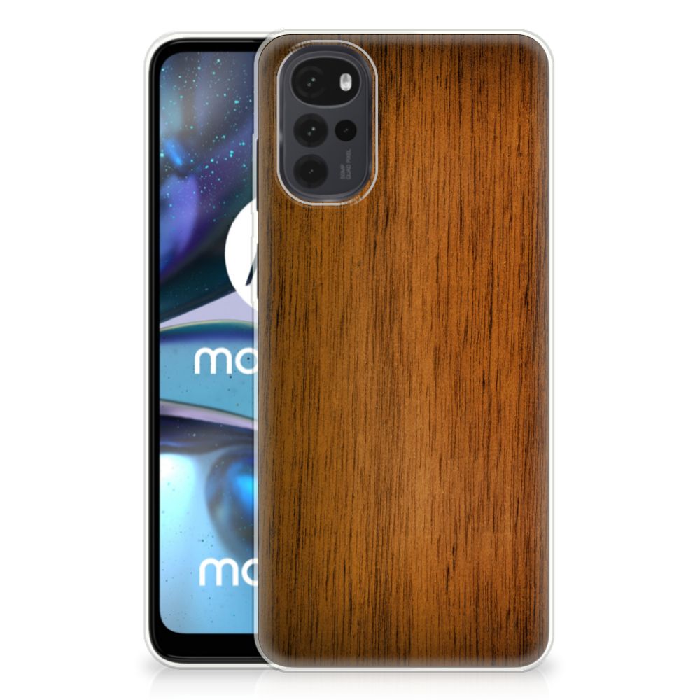 Motorola Moto G22 Bumper Hoesje Donker Hout B2C Telecom