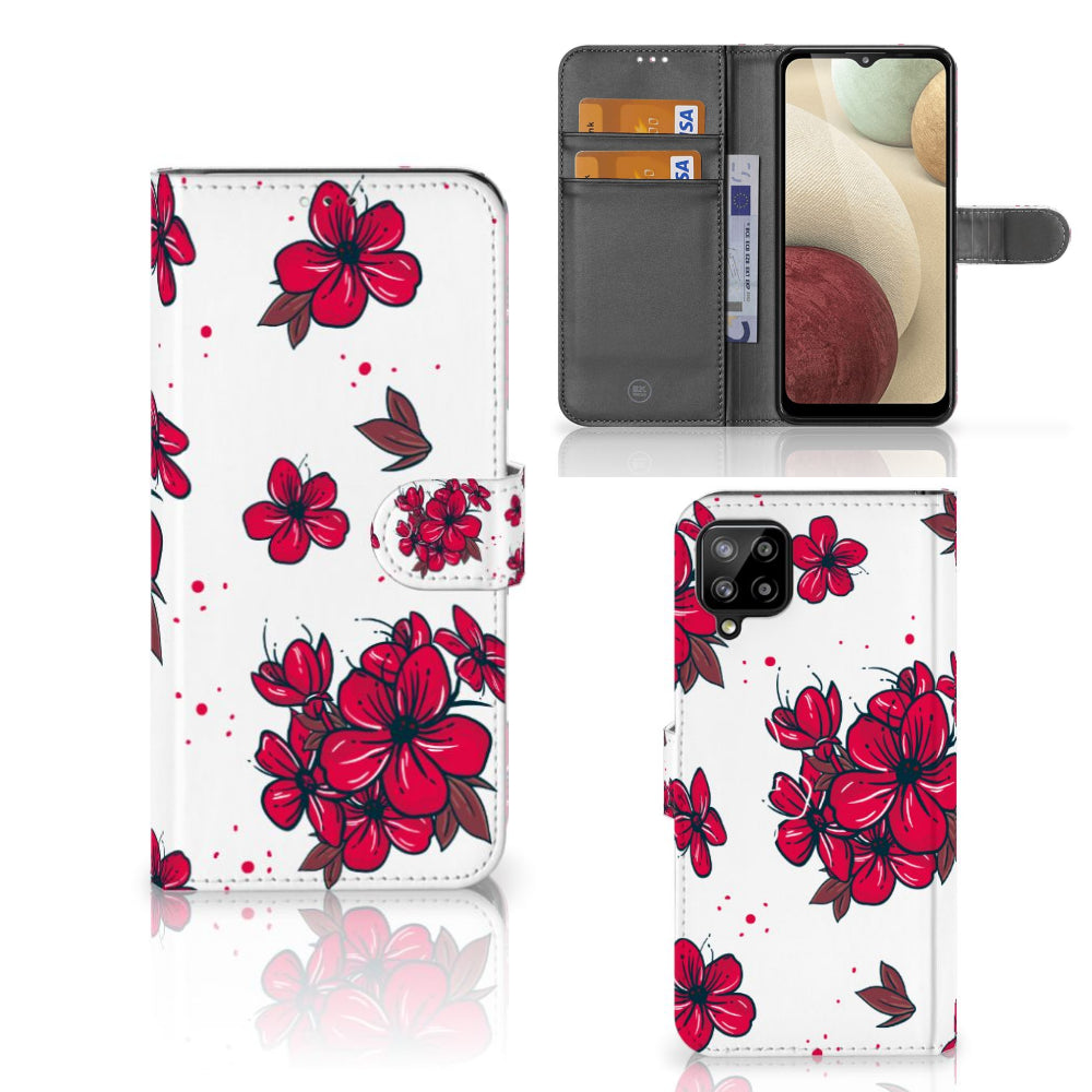 Samsung Galaxy A12 Hoesje Blossom Red