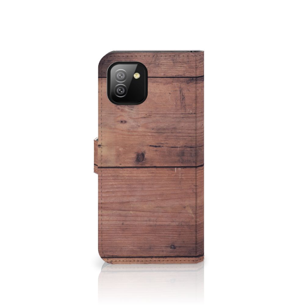 Samsung Galaxy A03 Book Style Case Old Wood