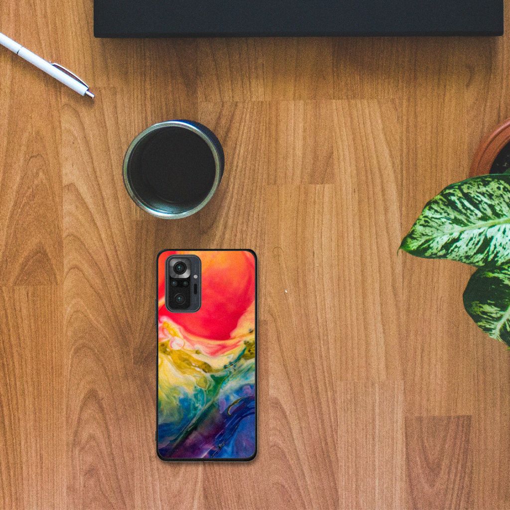 Kleurrijke Telefoonhoesje Xiaomi Redmi Note 10 Pro Watercolor Dark B2C Telecom