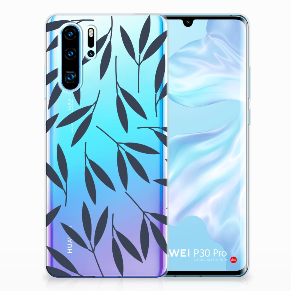 Huawei P30 Pro TPU Case Leaves Blue