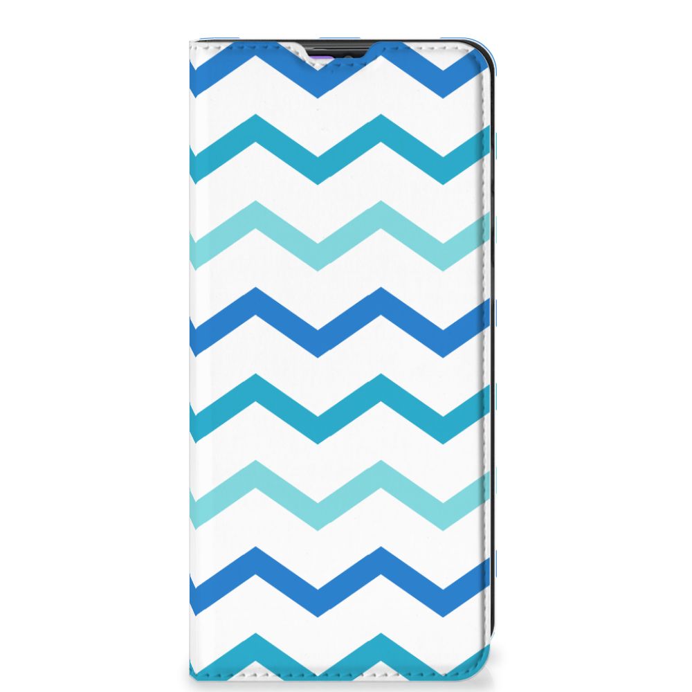 Samsung Galaxy A31 Hoesje met Magneet Zigzag Blauw - B2C Telecom