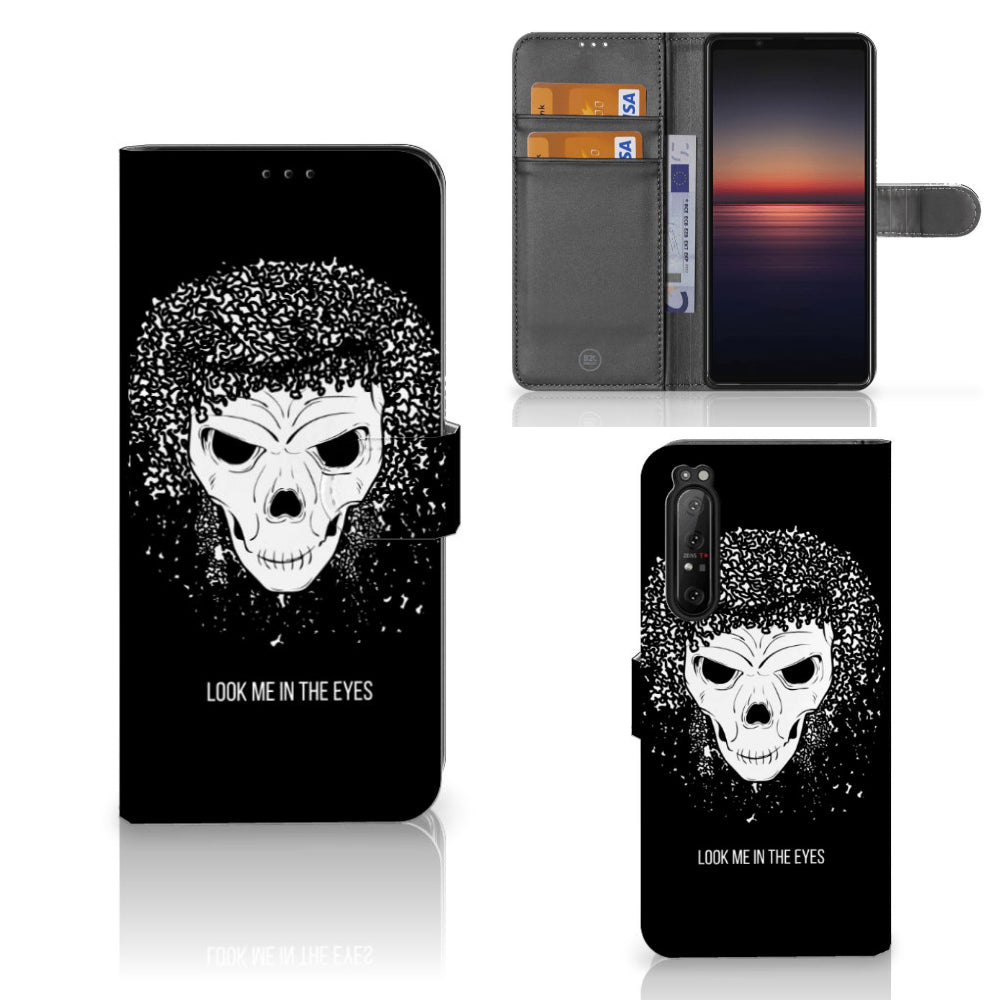 Telefoonhoesje met Naam Sony Xperia 1 II Skull Hair