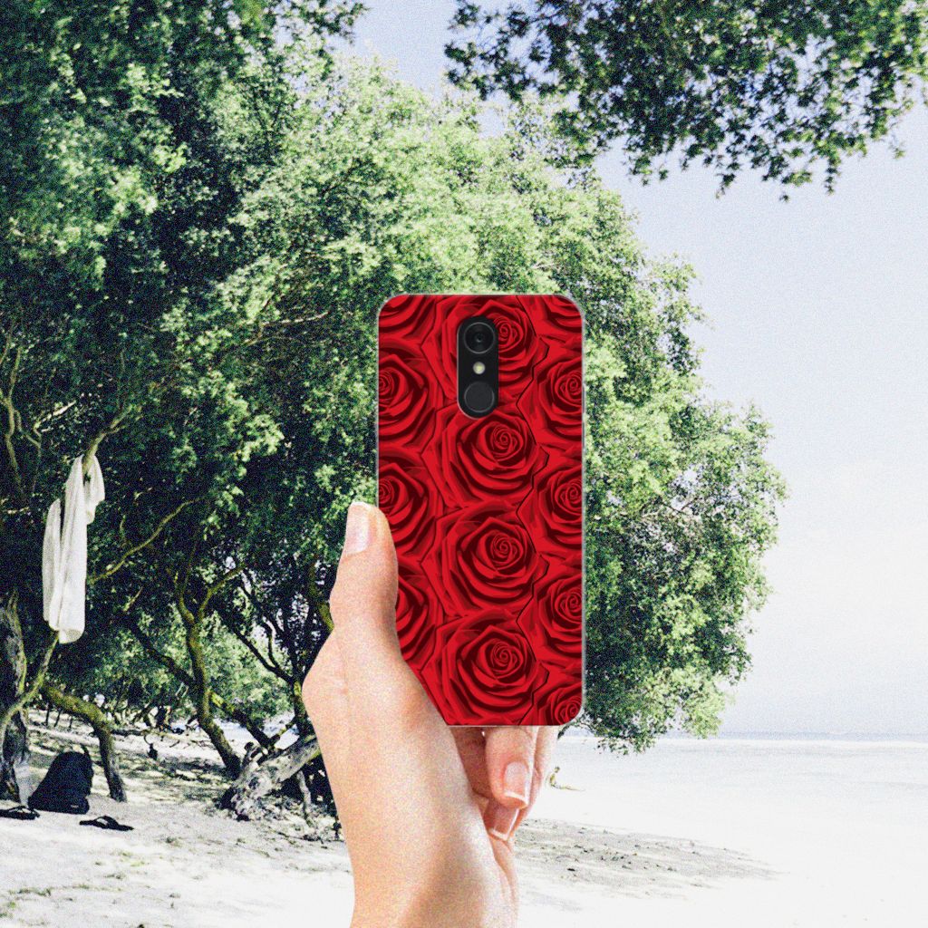 LG Q7 TPU Case Red Roses