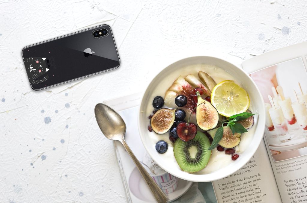 Apple iPhone X | Xs Telefoonhoesje met Naam Cat Good Day