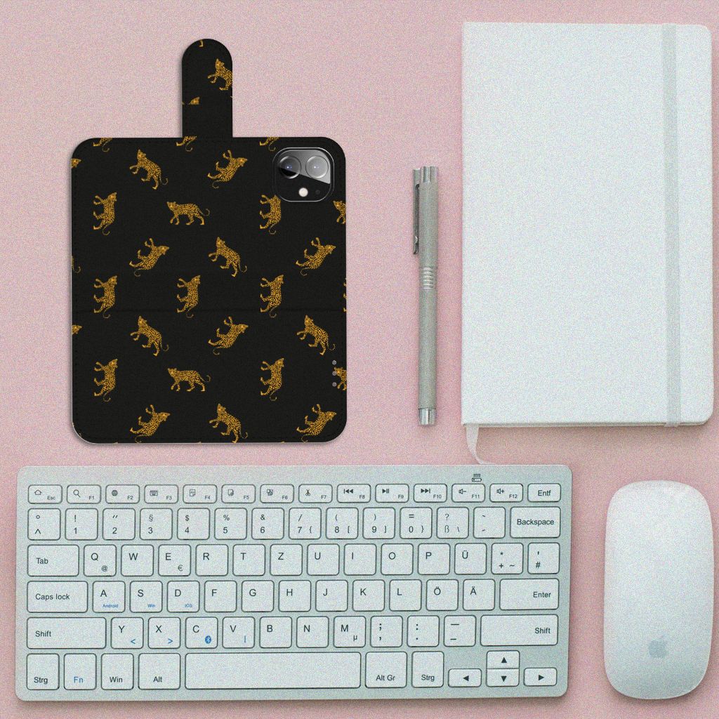 Telefoonhoesje met Pasjes voor Apple iPhone 12 Mini Leopards
