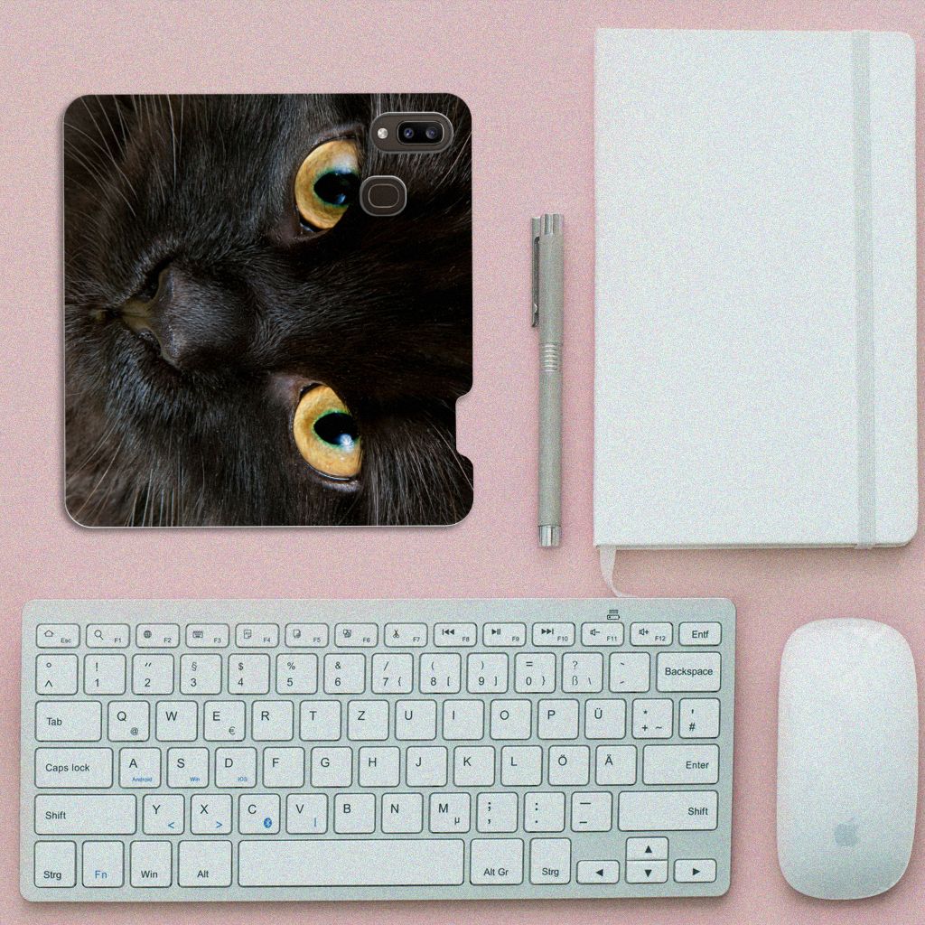 Samsung Galaxy A30 Hoesje maken Zwarte Kat
