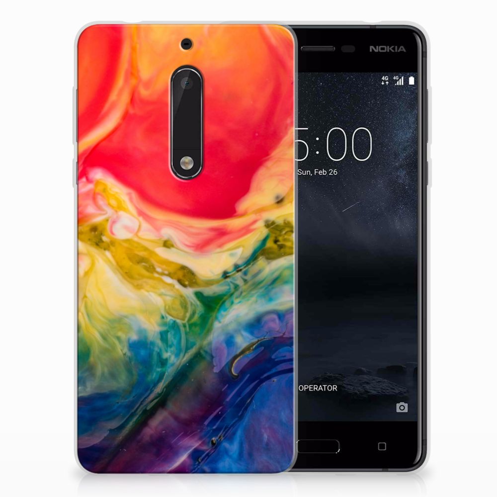 Hoesje maken Nokia 5 Watercolor Dark