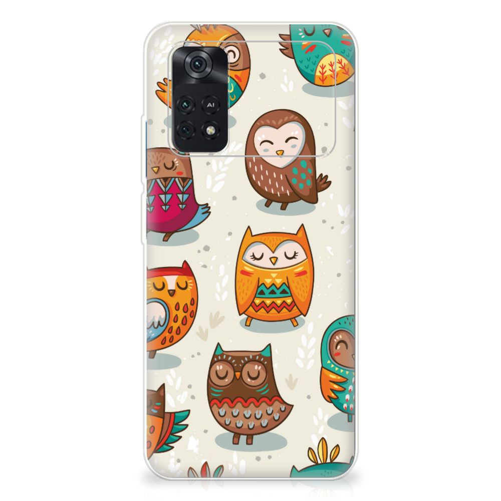 Xiaomi Poco M4 Pro 4G TPU Hoesje Vrolijke Uilen