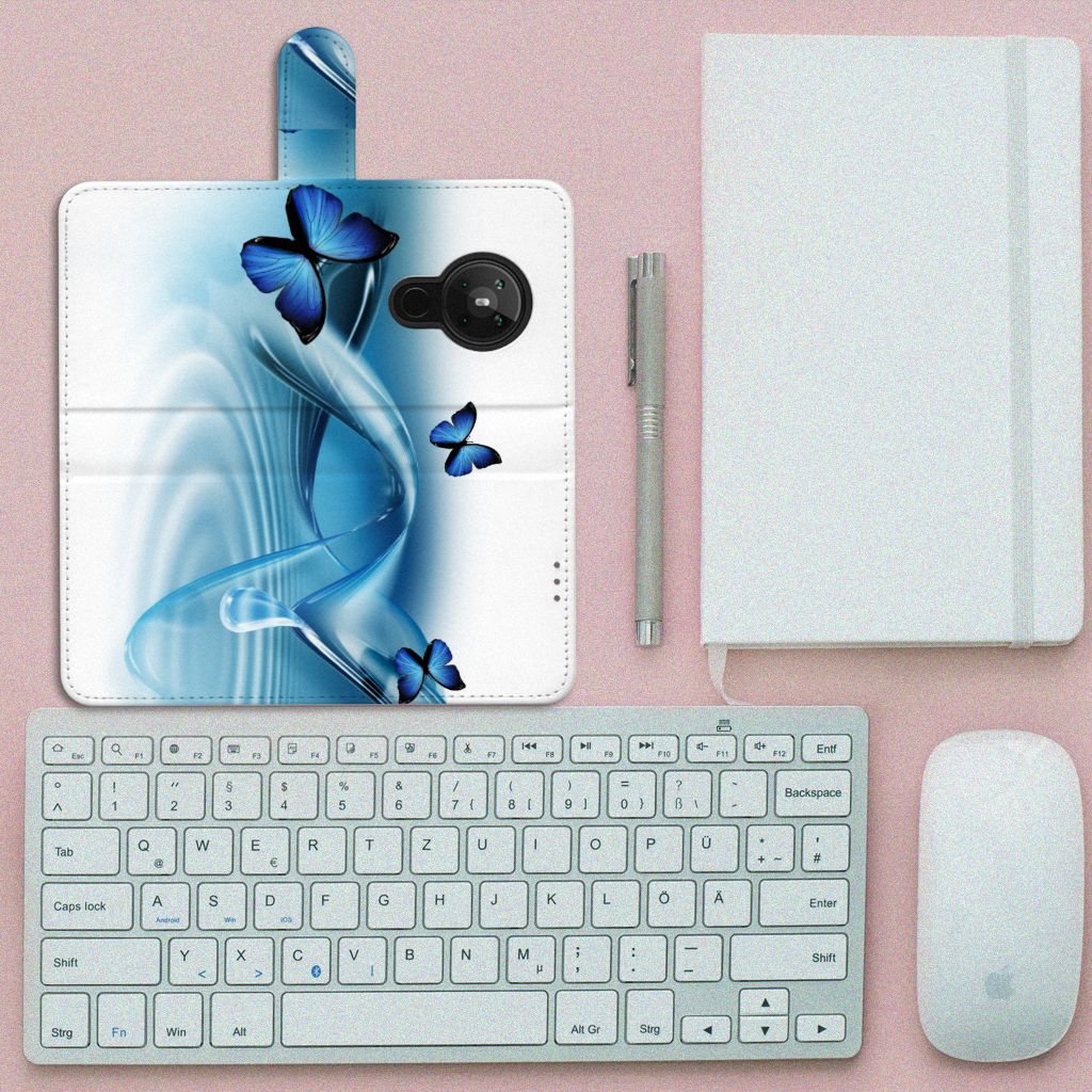 Nokia 5.3 Telefoonhoesje met Pasjes Vlinders
