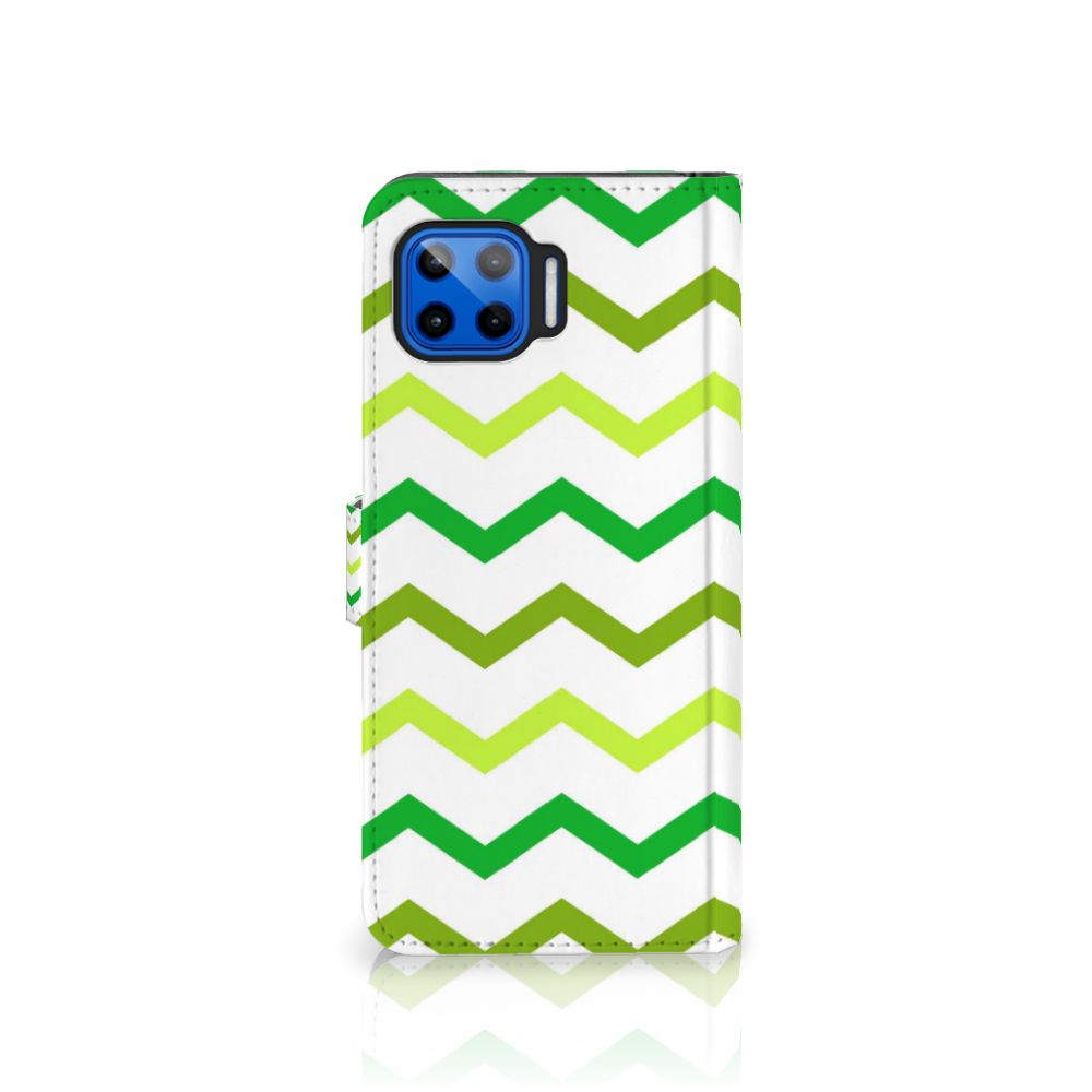 Motorola Moto G 5G Plus Telefoon Hoesje Zigzag Groen