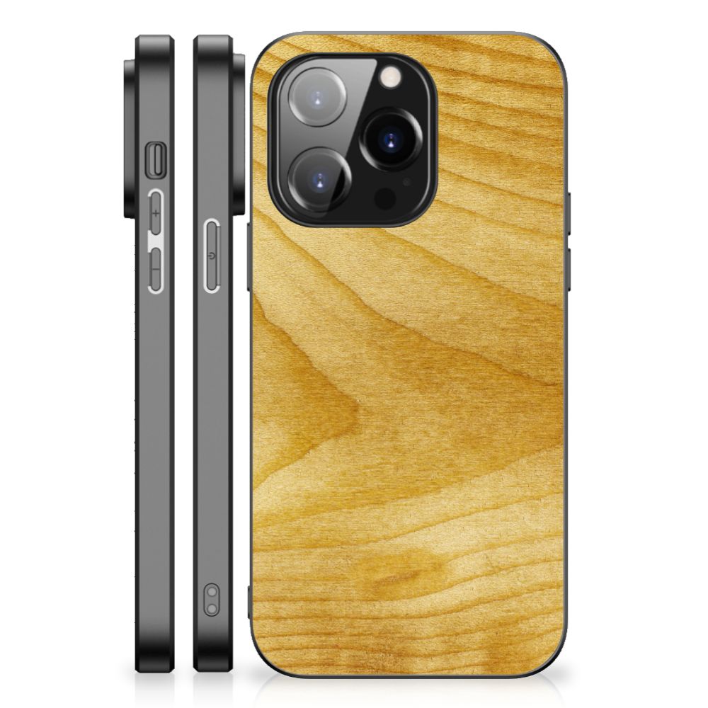iPhone 14 Pro Houten Print Telefoonhoesje Licht Hout B2C Telecom