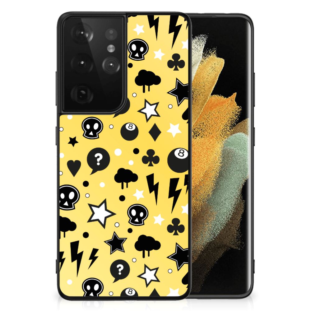 Telefoonhoesje Samsung Galaxy S21 Ultra Punk Geel B2C Telecom