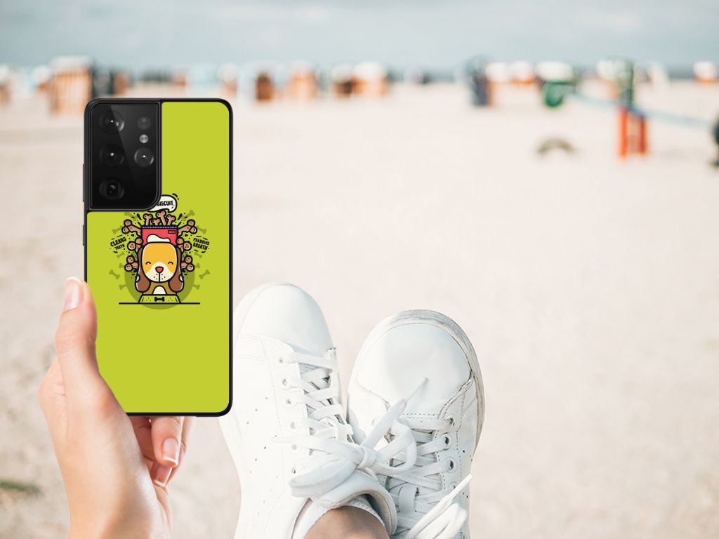 Samsung Galaxy S21 Ultra Hoesje Doggy Biscuit B2C Telecom