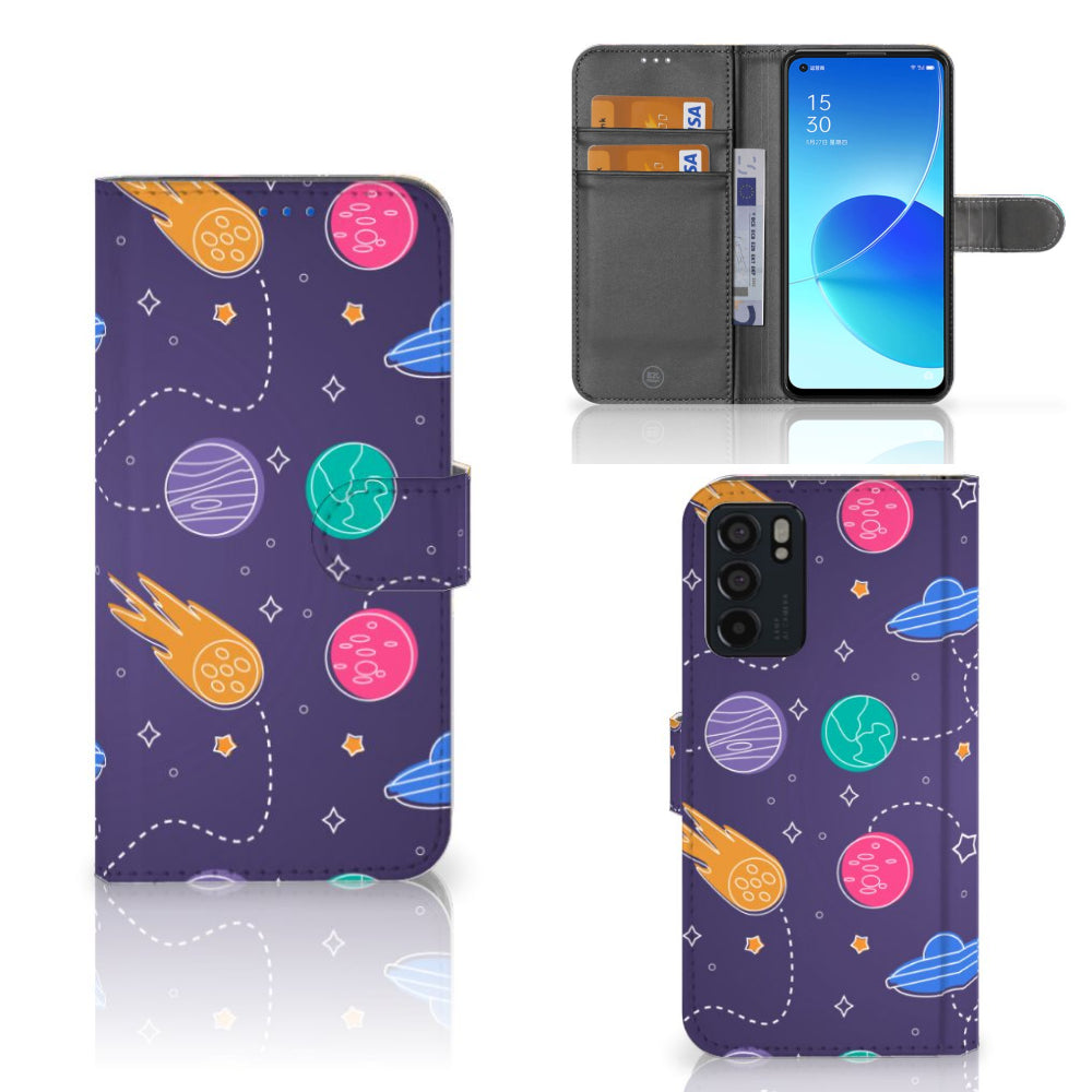 OPPO Reno6 5G Wallet Case met Pasjes Space