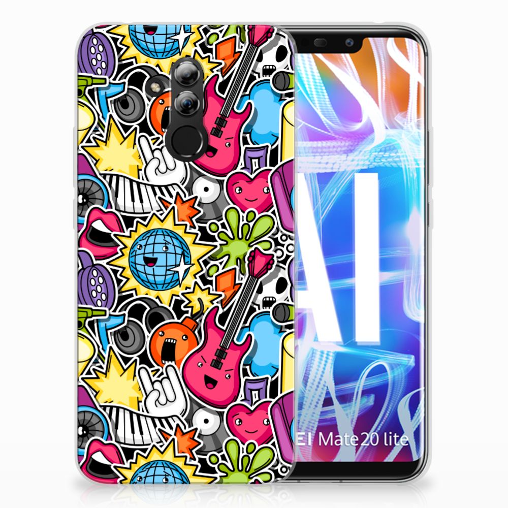 Huawei Mate 20 Lite Silicone Back Cover Punk Rock