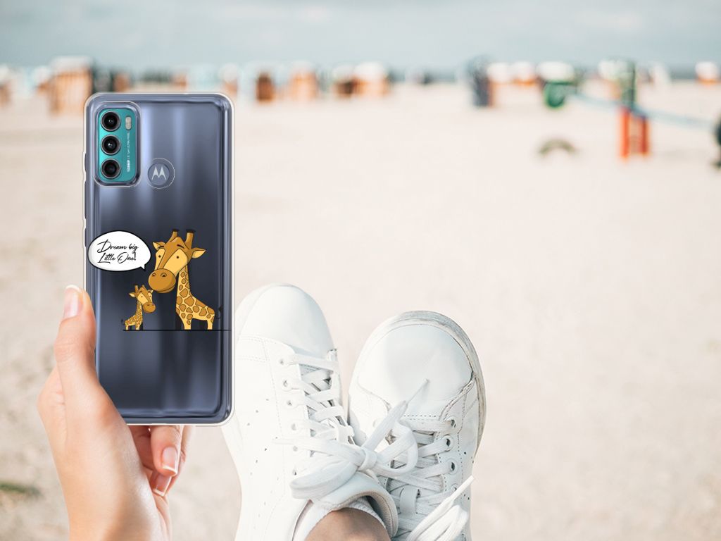 Motorola Moto G60 Telefoonhoesje met Naam Giraffe B2C Telecom