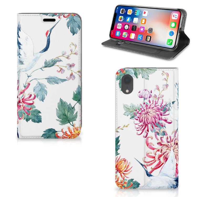 Apple iPhone Xr Hoesje maken Bird Flowers
