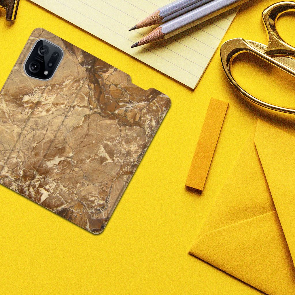 OPPO Find X5 Standcase Marmer Creme - B2C Telecom