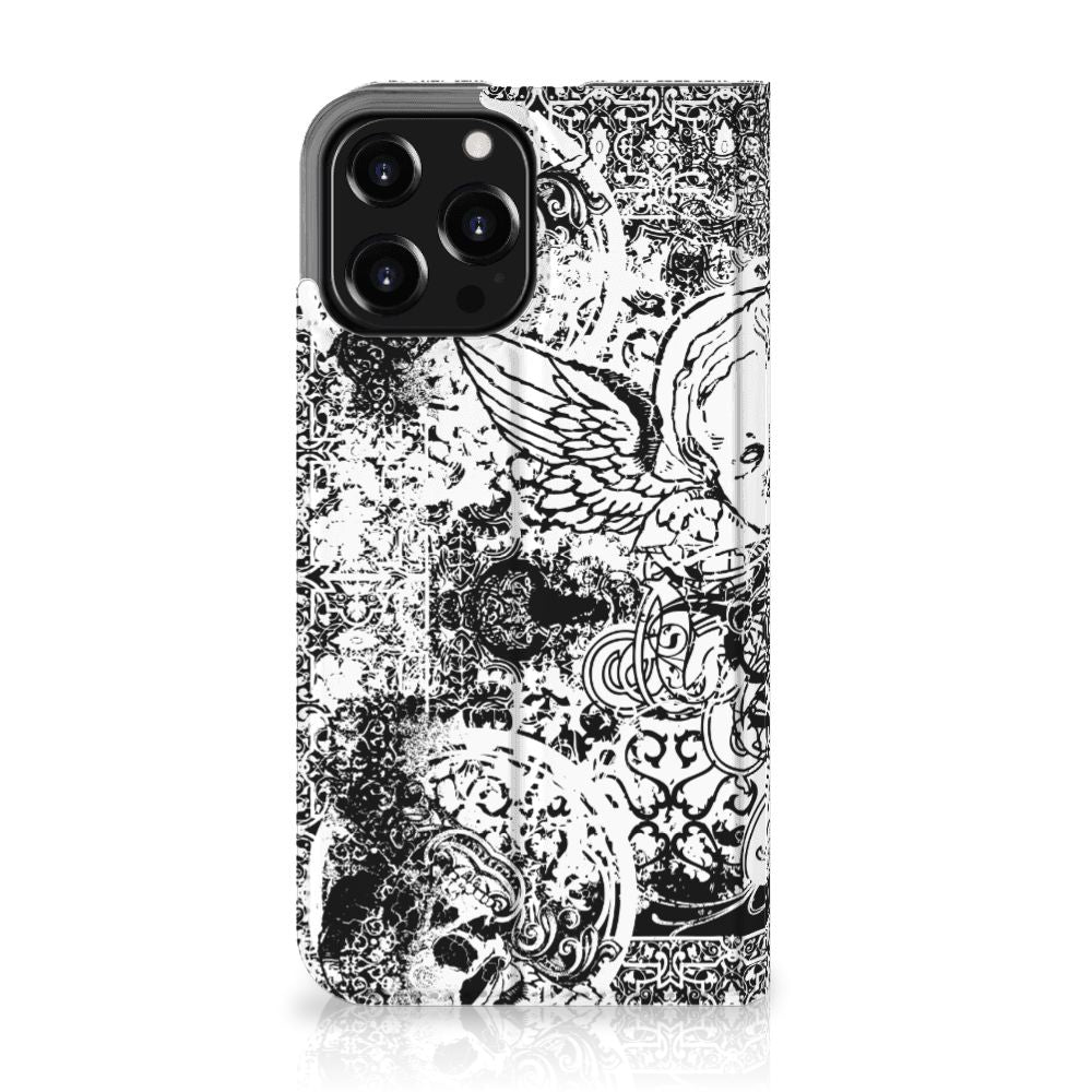 Mobiel BookCase iPhone 13 Pro Max Skulls Angel - B2C Telecom