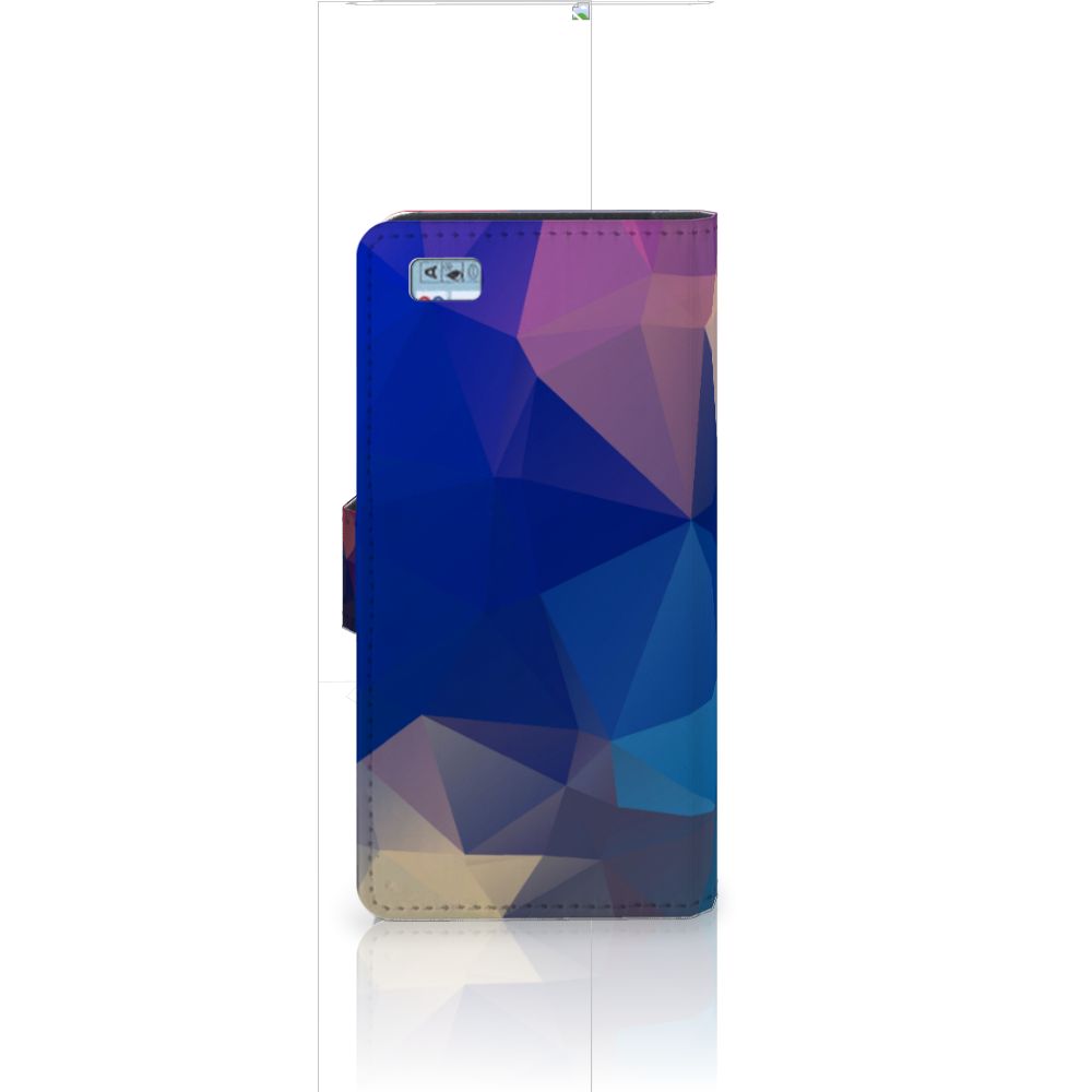 Huawei Ascend P8 Lite Book Case Polygon Dark