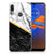 Motorola Moto E6 Plus TPU Siliconen Hoesje Marmer Wit Zwart - Origineel Cadeau Man