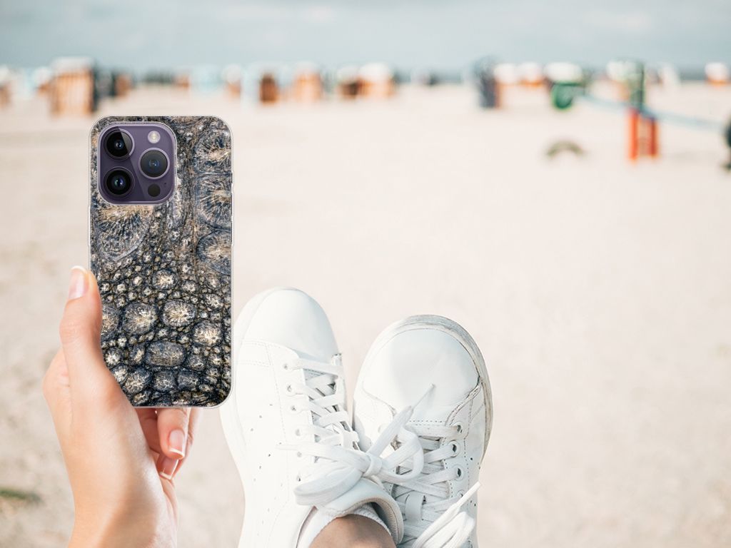 Apple iPhone 14 Pro TPU Hoesje Krokodillenprint B2C Telecom