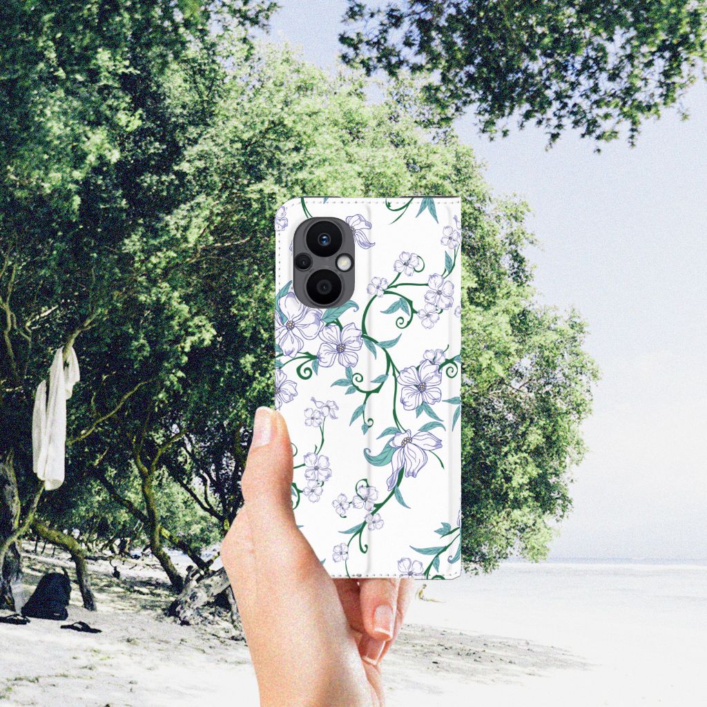 OPPO Reno8 Lite Uniek Smart Cover Blossom White - B2C Telecom