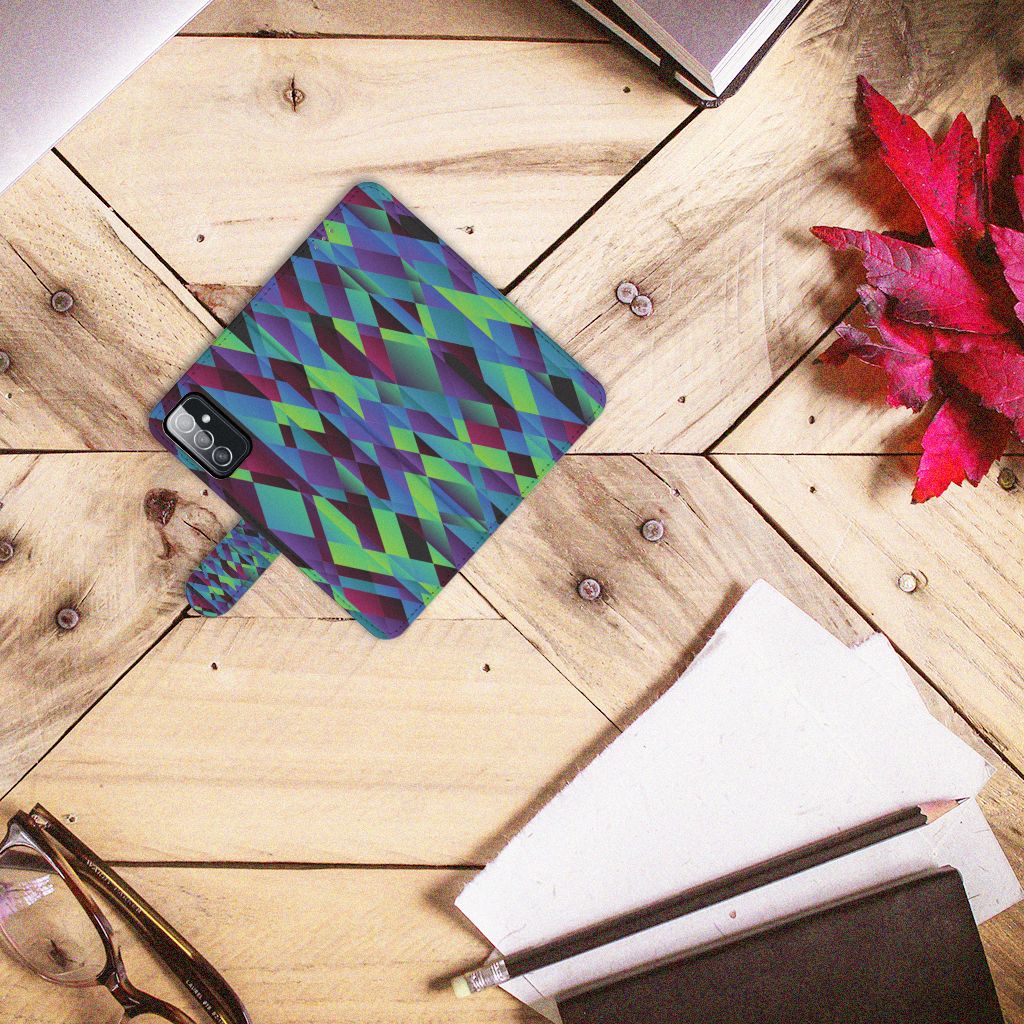 Samsung Galaxy M52 Book Case Abstract Green Blue