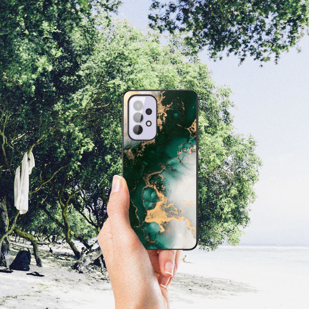 Marmeren Print Telefoonhoesje voor Samsung Galaxy A33 5G Marmer Groen B2C Telecom