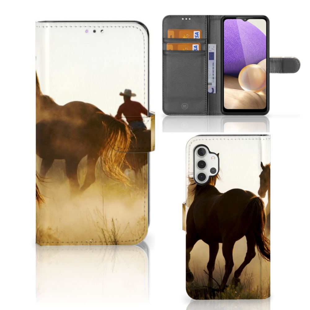 Samsung Galaxy A32 4G Telefoonhoesje met Pasjes Design Cowboy