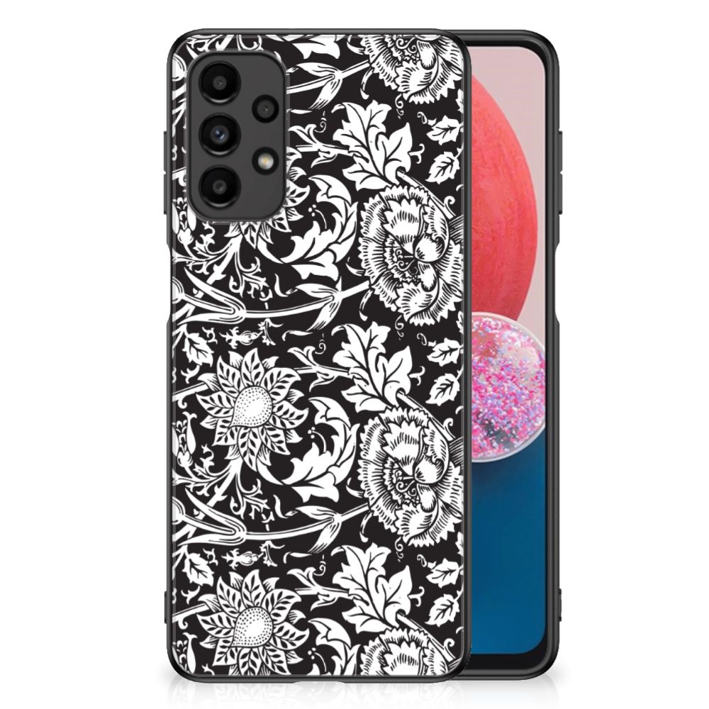 Samsung Galaxy A13 4G Bloemen Hoesje Black Flowers B2C Telecom