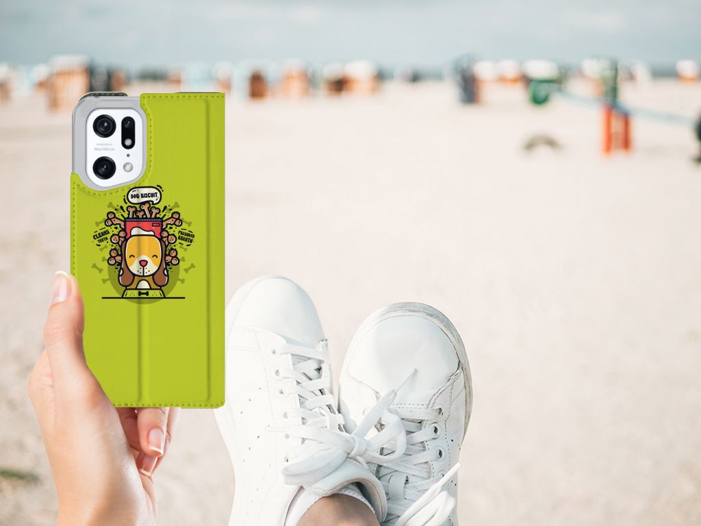 OPPO Find X5 Pro Magnet Case Doggy Biscuit - B2C Telecom