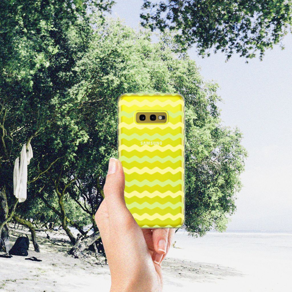 Samsung Galaxy S10e TPU bumper Waves Yellow