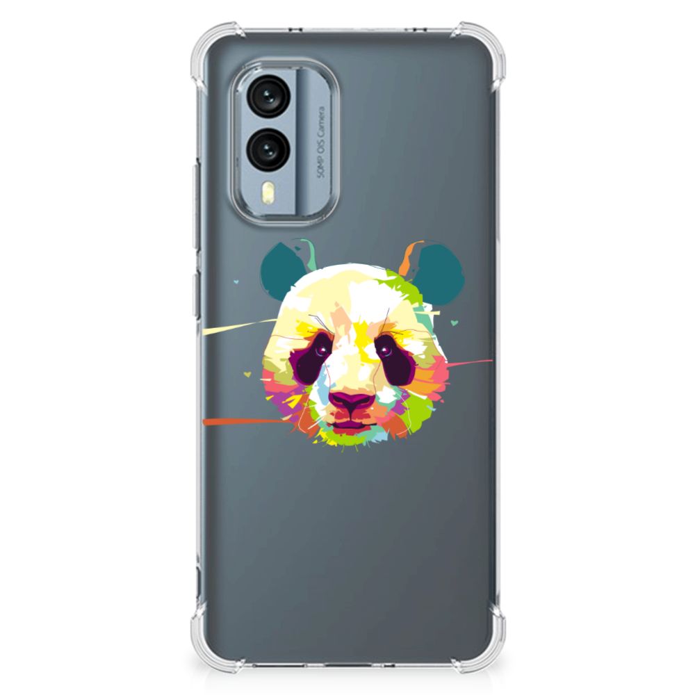 Nokia X30 Stevig Bumper Hoesje Panda Color