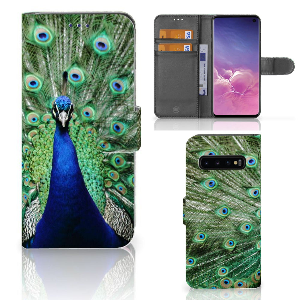 Samsung Galaxy S10 Telefoonhoesje met Pasjes Pauw