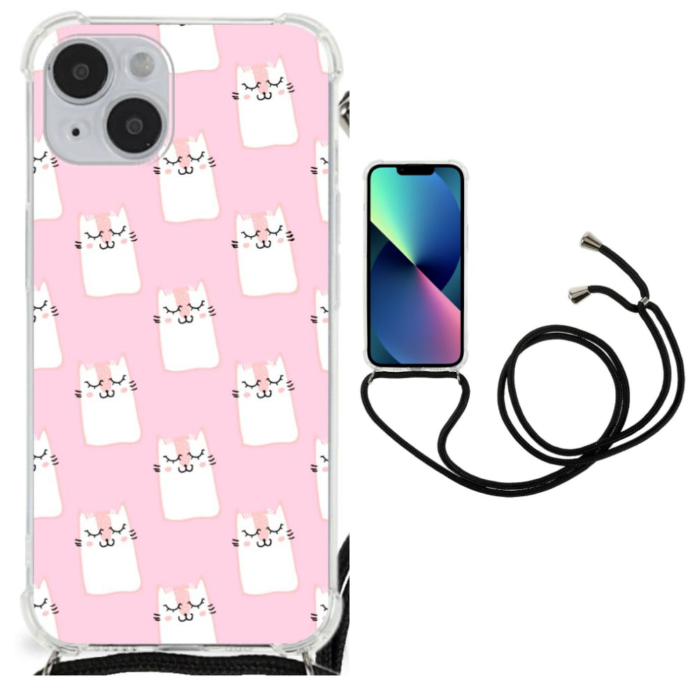 iPhone 14 Plus Case Anti-shock Sleeping Cats