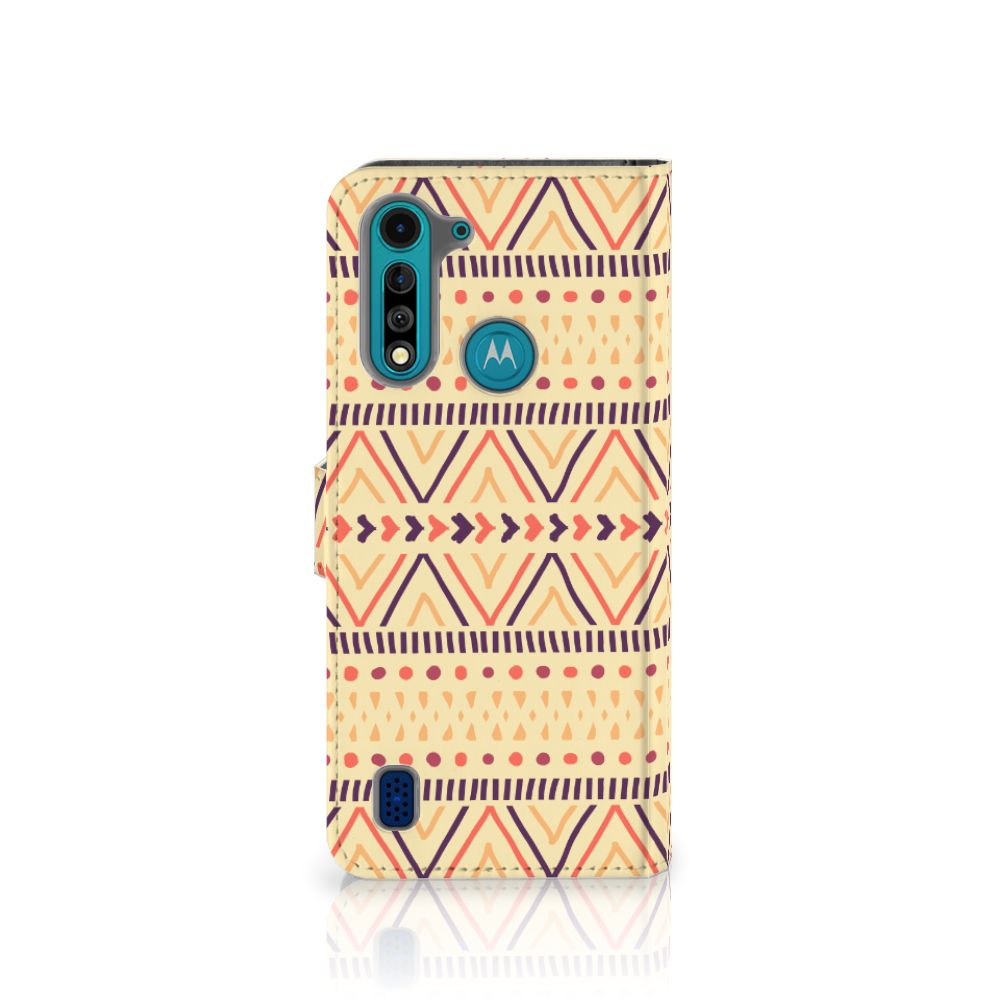 Motorola G8 Power Lite Telefoon Hoesje Aztec Yellow