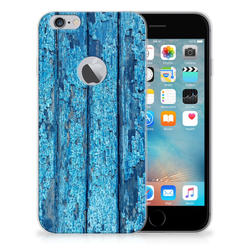 Apple iPhone 6 Plus | 6s Plus Bumper Hoesje Wood Blue