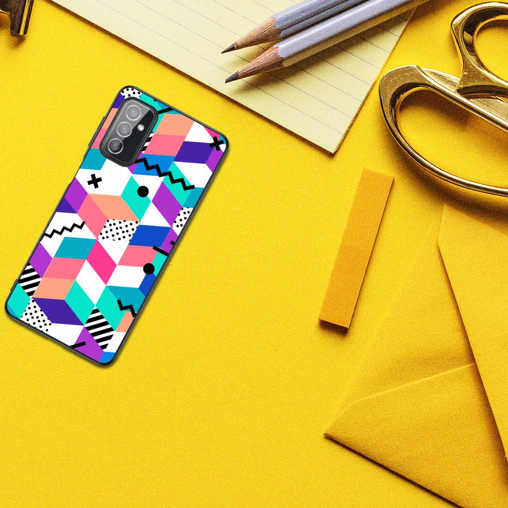 Samsung Galaxy M52 Backcover Blokken Kleurrijk B2C Telecom