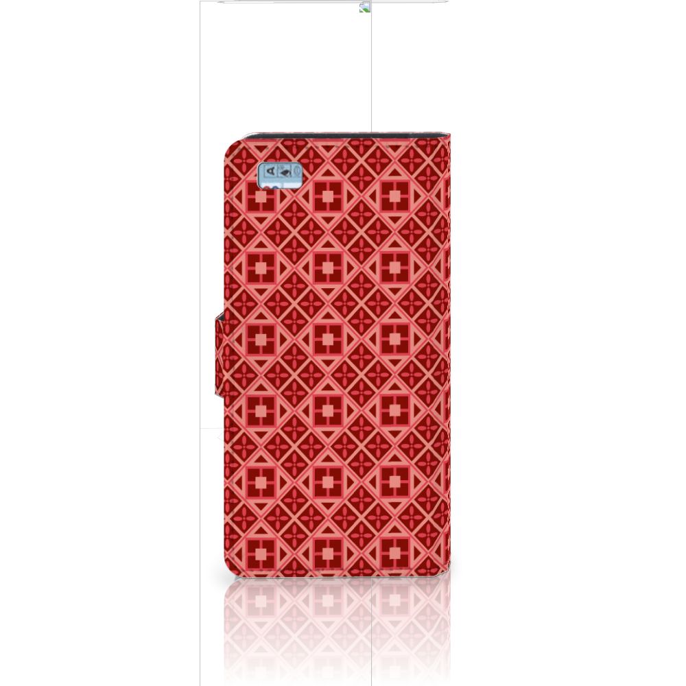 Huawei Ascend P8 Lite Telefoon Hoesje Batik Rood