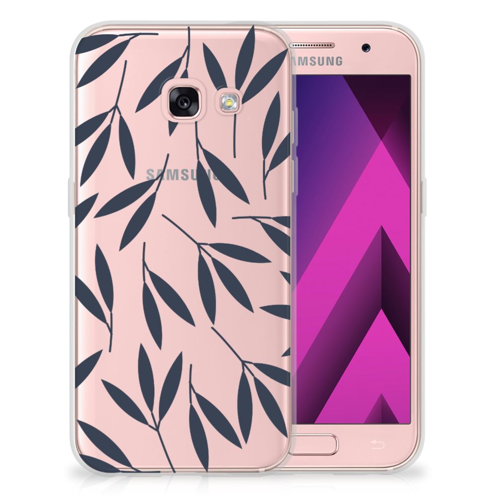 Samsung Galaxy A3 2017 TPU Case Leaves Blue