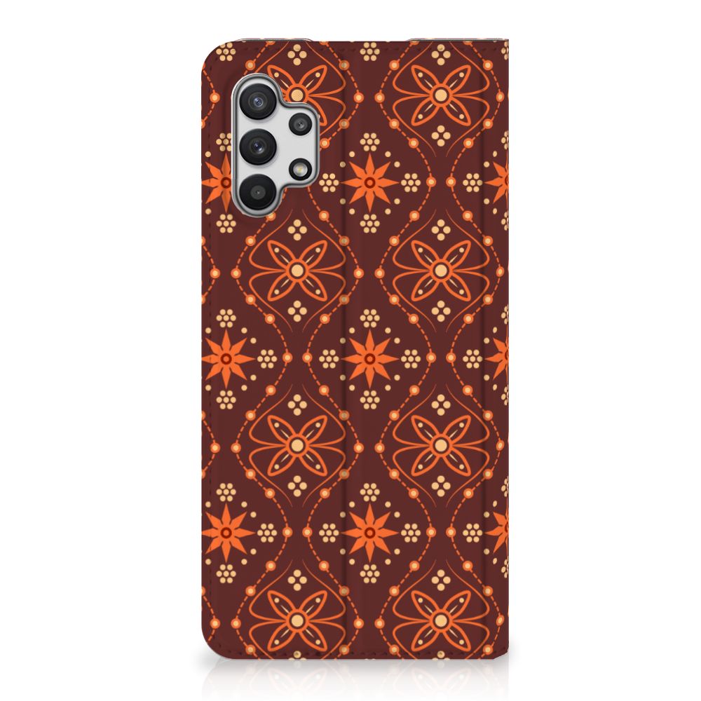 Samsung Galaxy A32 5G Hoesje met Magneet Batik Brown - B2C Telecom